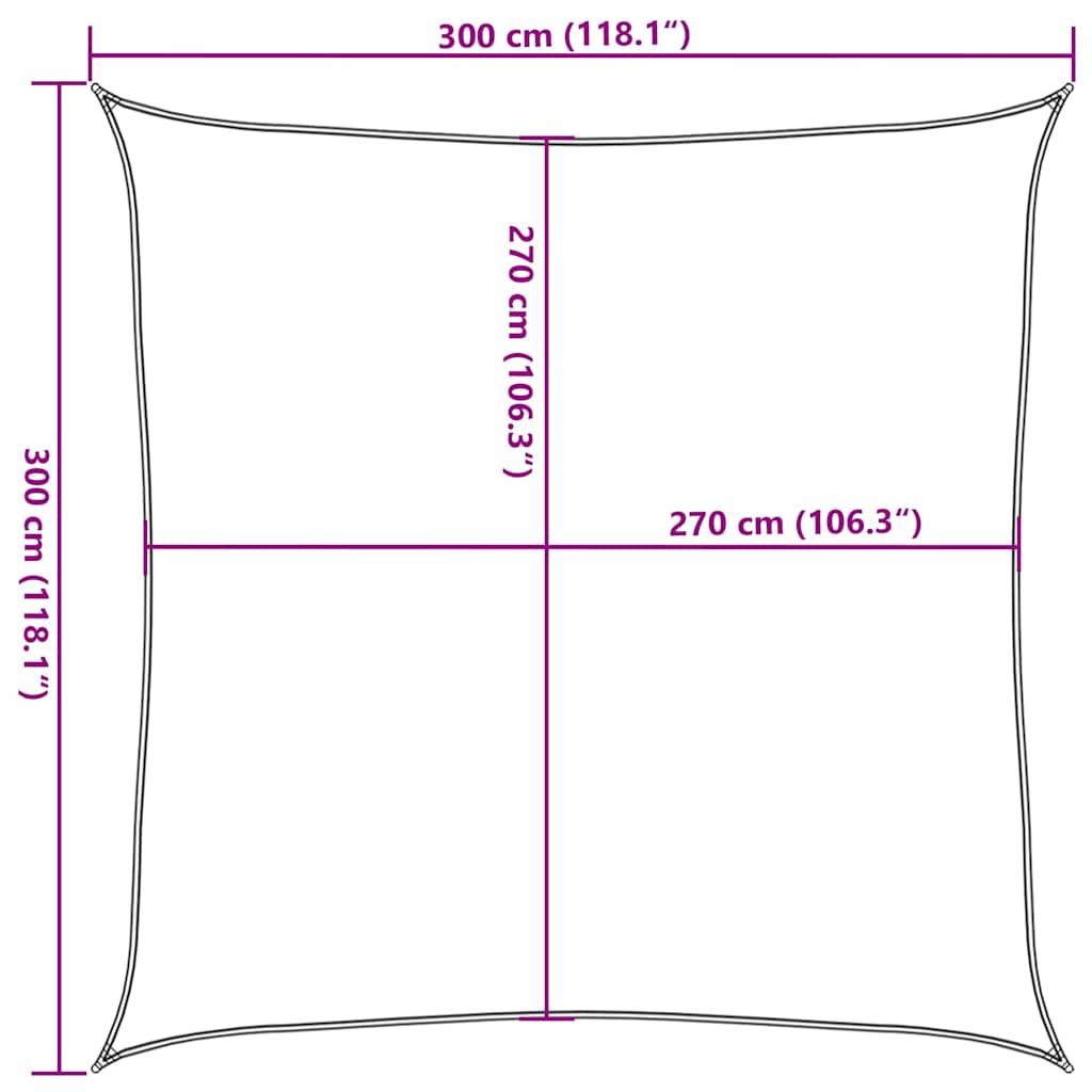 Πανί Σκίασης Λευκό 3 x 3 μ. από HDPE 160 γρ./μ² - PAKOBAZAAR