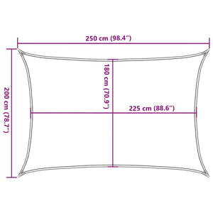 Πανί Σκίασης Λευκό 2 x 2,5 μ. από HDPE 160 γρ./μ²
