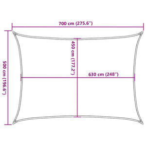 Πανί Σκίασης Λευκό 5 x 7 μ. από HDPE 160 γρ/μ² - PAKOBAZAAR