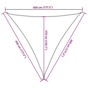 Πανί Σκίασης Λευκό 4,5 x 4,5 x 4,5 μ. από HDPE 160 γρ./μ² - PAKOBAZAAR
