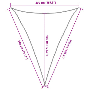 Πανί Σκίασης Λευκό 4 x 5 x 5 μ. από HDPE 160 γρ./μ²