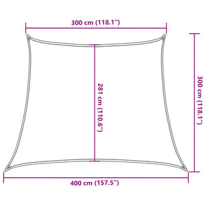Πανί Σκίασης Λευκό 3/4 x 3 μ. από HDPE 160 γρ./μ² - PAKOBAZAAR
