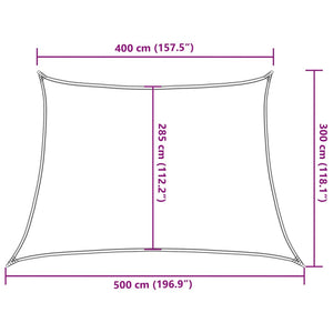 Πανί Σκίασης Λευκό 4/5 x 3 μ. από HDPE 160 γρ./μ² - PAKOBAZAAR