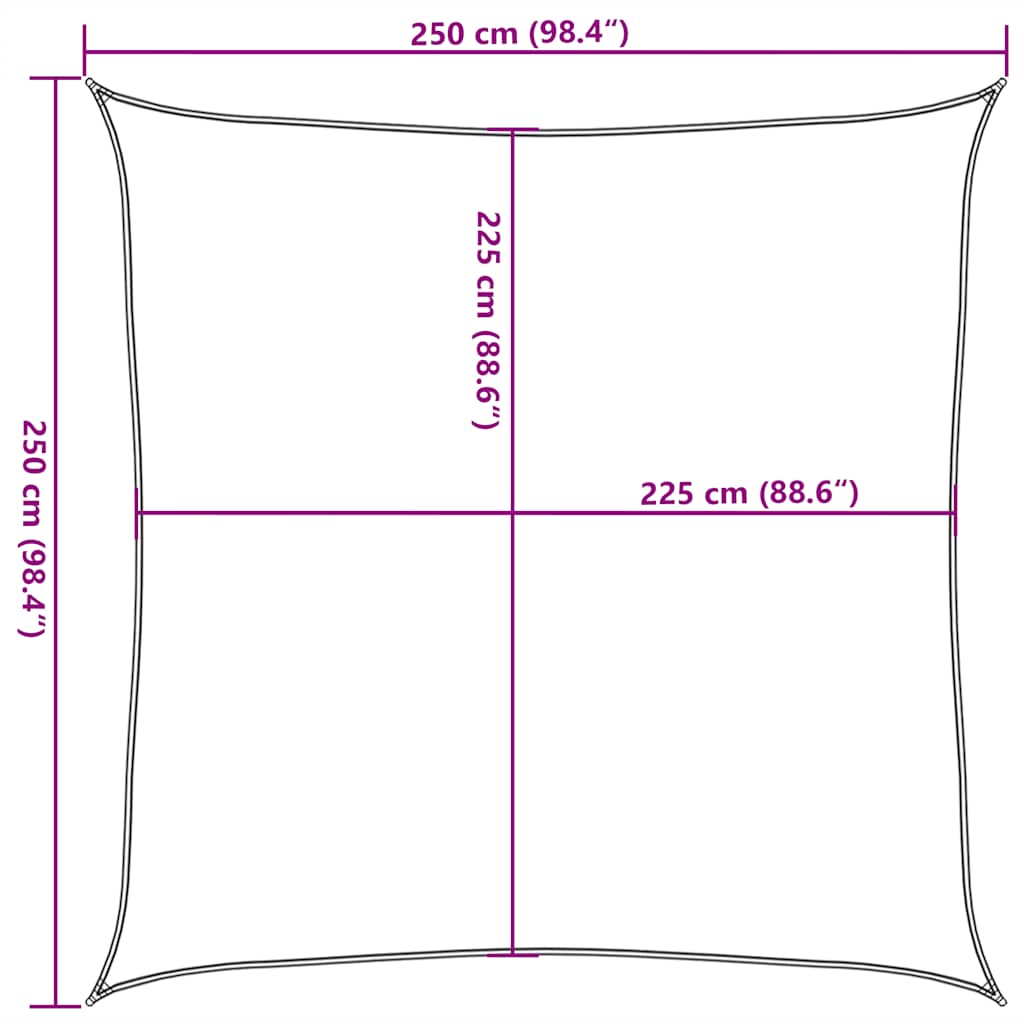 Πανί Σκίασης Ανοιχτό Πράσινο 2,5 x 2,5 μ. από HDPE 160 γρ./μ²