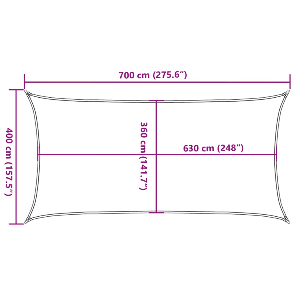 Πανί Σκίασης Ανοιχτό Πράσινο 4 x 7 μ. από HDPE 160 γρ./μ² - PAKOBAZAAR
