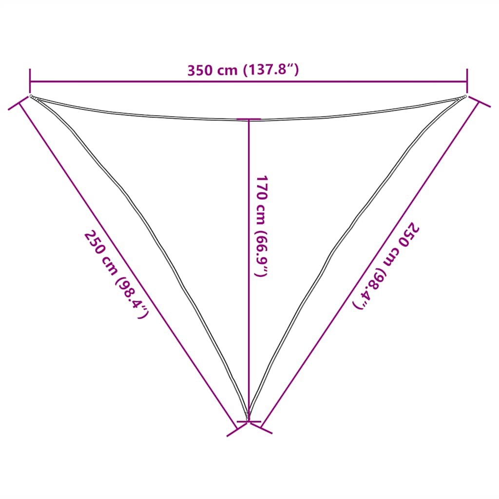 Πανί Σκίασης Ανοιχτό Πράσινο 2,5x2,5x3,5 μ. από HDPE 160 γρ./μ²