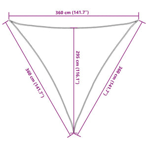 Πανί Σκίασης Ανοιχτό Πράσινο 3,6 x 3,6 x 3,6 μ. από HDPE 160 γρ./μ² - Pakobazaar
