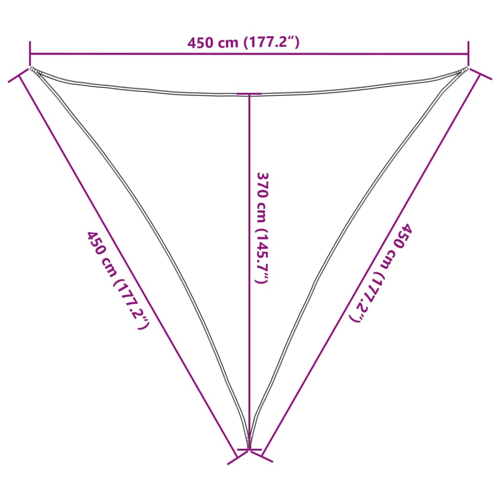 Πανί Σκίασης Ανοιχτό Πράσινο 4,5x4,5x4,5 μ. από HDPE 160 γρ./μ² - PAKOBAZAAR