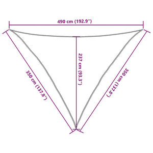 Πανί Σκίασης Τερακότα 3,5 x 3,5 x 4,9 μ. από HDPE 160 γρ./μ² - Pakobazaar