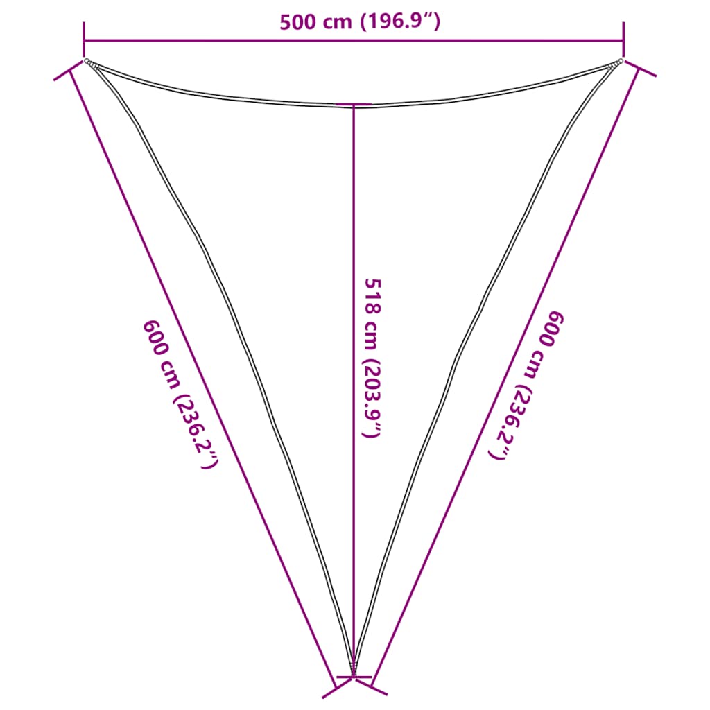 Πανί Σκίασης 160 γρ./μ² Τριγωνικό Τερακότα 5x6x6 μ. HDPE - Pakobazaar