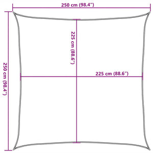 Πανί Σκίασης Taupe 2,5 x 2,5 μ. από HDPE 160 γρ./μ² - Pakobazaar