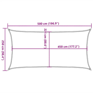 Πανί Σκίασης Taupe 2,5 x 5 μ. από HDPE 160 γρ./μ² - Pakobazaar