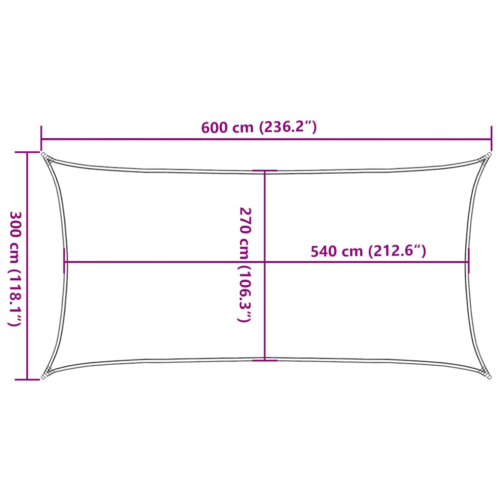 Πανί Σκίασης Taupe 3 x 6 μ. από HDPE 160 γρ./μ² - Pakobazaar