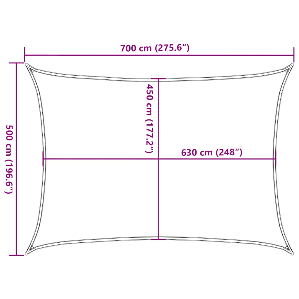 Πανί Σκίασης Taupe 5 x 7 μ. από HDPE 160 γρ/μ² - Pakobazaar
