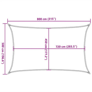 Πανί Σκίασης Taupe 5 x 8 μ. από HDPE 160 γρ/μ² - Pakobazaar