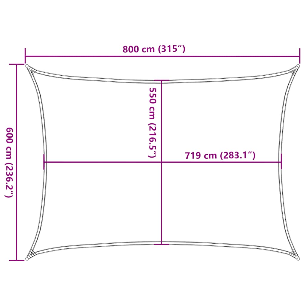 Πανί Σκίασης Taupe 6x8 μ. από HDPE 160 γρ./μ² - Pakobazaar