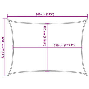 Πανί Σκίασης Taupe 6x8 μ. από HDPE 160 γρ./μ² - Pakobazaar