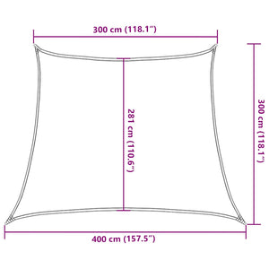 Πανί Σκίασης Taupe 3/4 x 3 μ. από HDPE 160 γρ./μ²