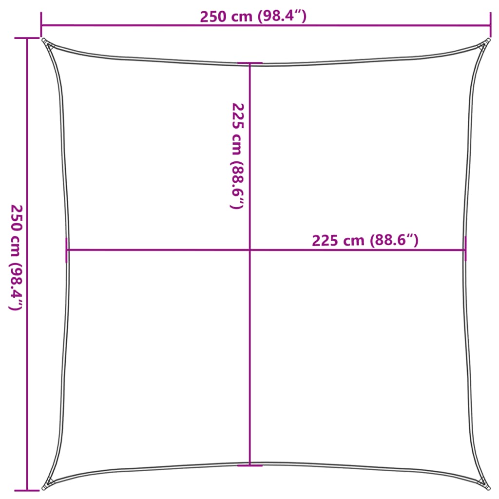 Πανί Σκίασης Σκούρο Πράσινο 2,5 x 2,5 μ. από HDPE 160 γρ./μ² - PAKOBAZAAR