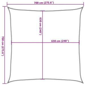 Πανί Σκίασης Σκούρο Πράσινο 7 x 7 μ. από HDPE 160 γρ./μ² - Pakobazaar