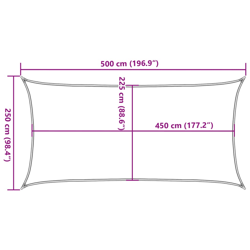 Πανί Σκίασης Σκούρο Πράσινο 2,5 x 5 μ. από HDPE 160 γρ./μ² - Pakobazaar