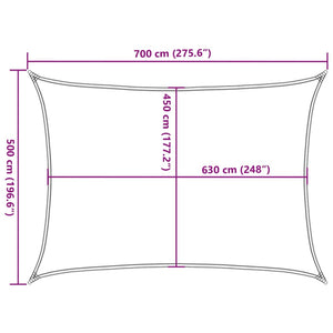 Πανί Σκίασης Σκούρο Πράσινο 5 x 7 μ. από HDPE 160 γρ./μ²