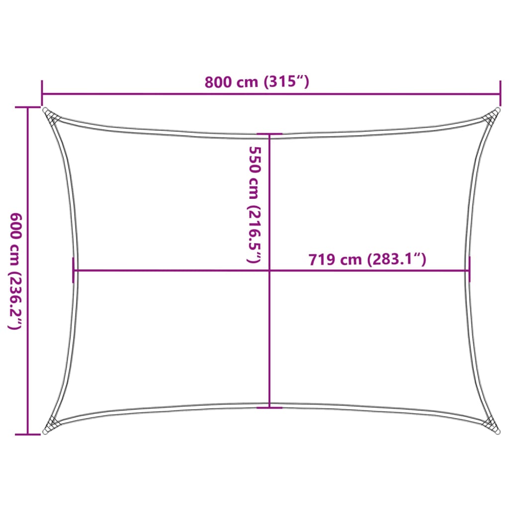 Πανί Σκίασης Σκούρο Πράσινο 6 x 8 μ. από HDPE 160 γρ./μ²