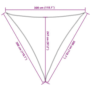 Πανί Σκίασης Σκούρο Πράσινο 3 x 3 x 3 μ. από HDPE 160 γρ./μ²