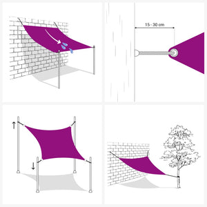 Πανί Σκίασης Σκούρο Πράσινο 3,6 x 3,6 x 3,6 μ. από HDPE 160 γρ./μ² - Pakobazaar