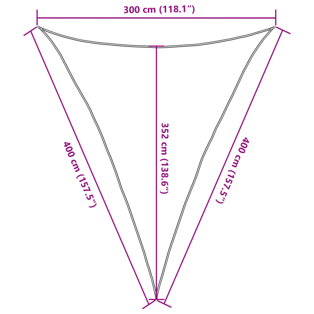Πανί Σκίασης Σκούρο Πράσινο 3 x 4 x 4 μ. από HDPE 160 γρ./μ² - Pakobazaar