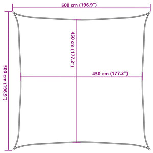 Πανί Σκίασης Τετράγωνο Μπλε 5x5 μ. από HDPE 160 γρ./μ² - Pakobazaar