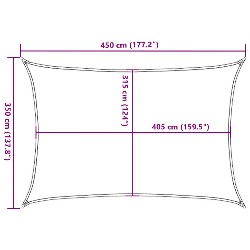Πανί Σκίασης Μπλε Ορθογώνιο 3,5x4,5 μ. από HDPE 160 γρ/μ² - PAKOBAZAAR