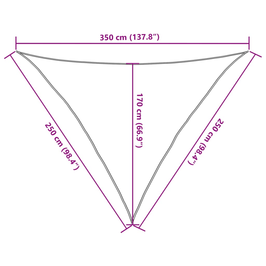 Πανί Σκίασης Μπλε 2,5 x 2,5 x 3,5 μ. 160 γρ./μ² από HDPE