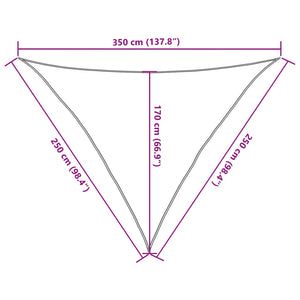 Πανί Σκίασης Μπλε 2,5 x 2,5 x 3,5 μ. 160 γρ./μ² από HDPE - Pakobazaar