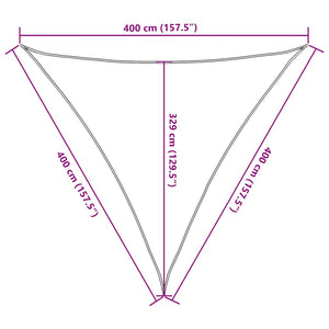 Πανί Σκίασης Μπλε 4 x 4 x 4 μ. 160 γρ./μ² από HDPE - Pakobazaar