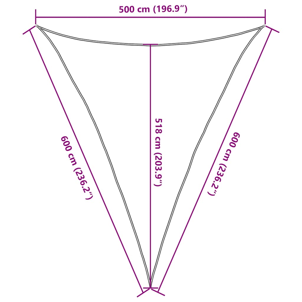 Πανί Σκίασης 160 γρ./μ² Τριγωνικό Μπλε 5x6x6 μ. HDPE - Pakobazaar