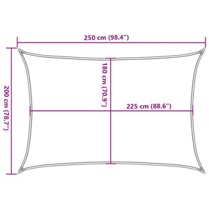 Πανί Σκίασης Ορθογώνιο Κίτρινο 2x2,5 μ. HDPE 160 γρ./μ² - Pakobazaar