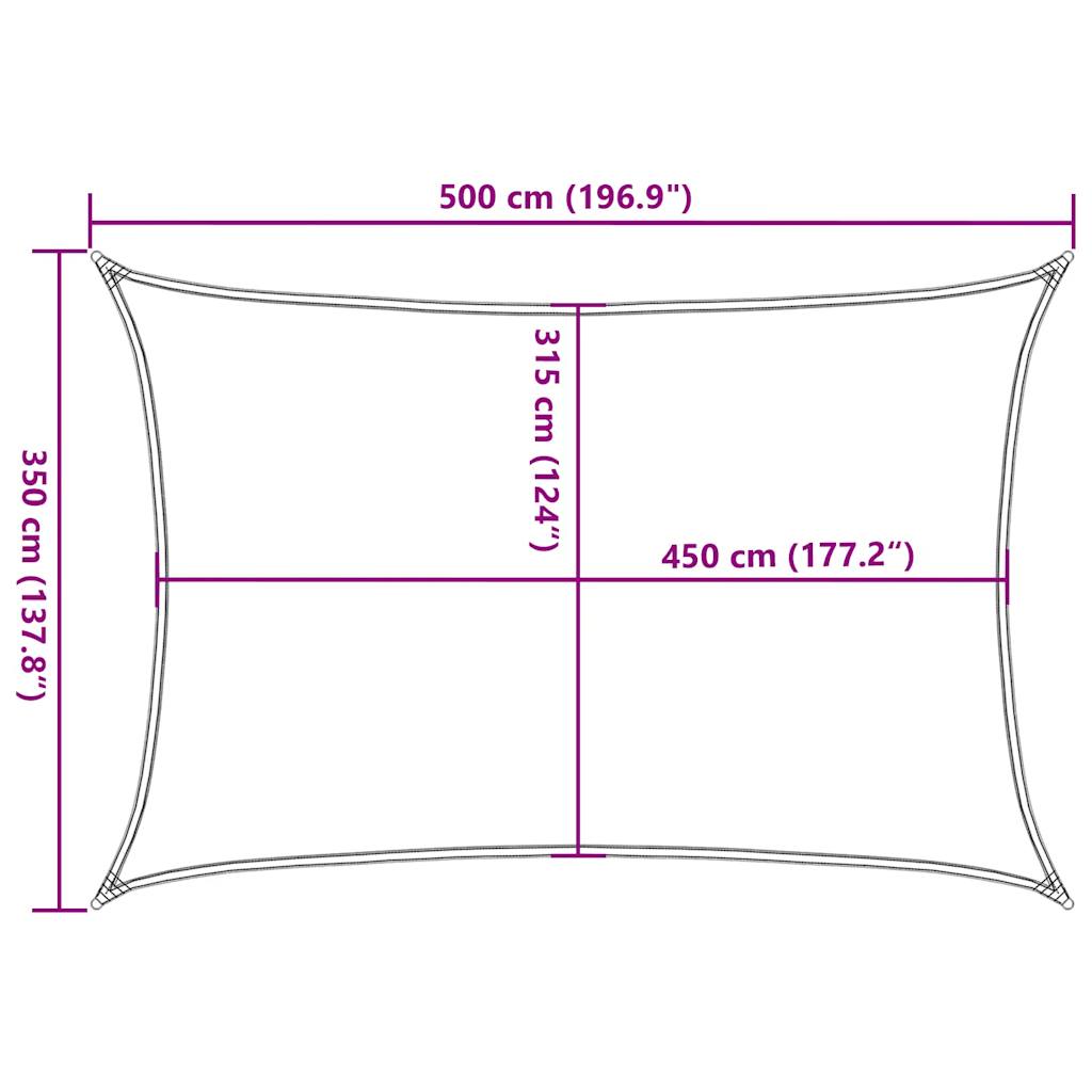 Πανί Σκίασης Ορθογώνιο Κίτρινο 3,5x5 μ. HDPE 160 γρ./μ² - PAKOBAZAAR