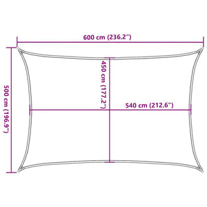 Πανί Σκίασης Ορθογώνιο Κίτρινο 5x6 μ. HDPE 160 γρ./μ² - Pakobazaar
