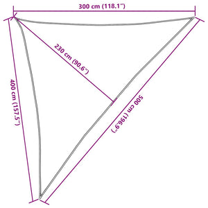 Πανί Σκίασης Κίτρινο 3 x 4 x 5 μ. 160 γρ./μ² από HDPE - Pakobazaar