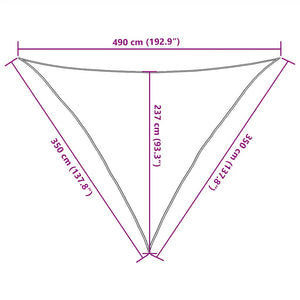 Πανί Σκίασης Κίτρινο 3,5 x 3,5 x 4,9 μ. 160 γρ./μ² από HDPE - Pakobazaar