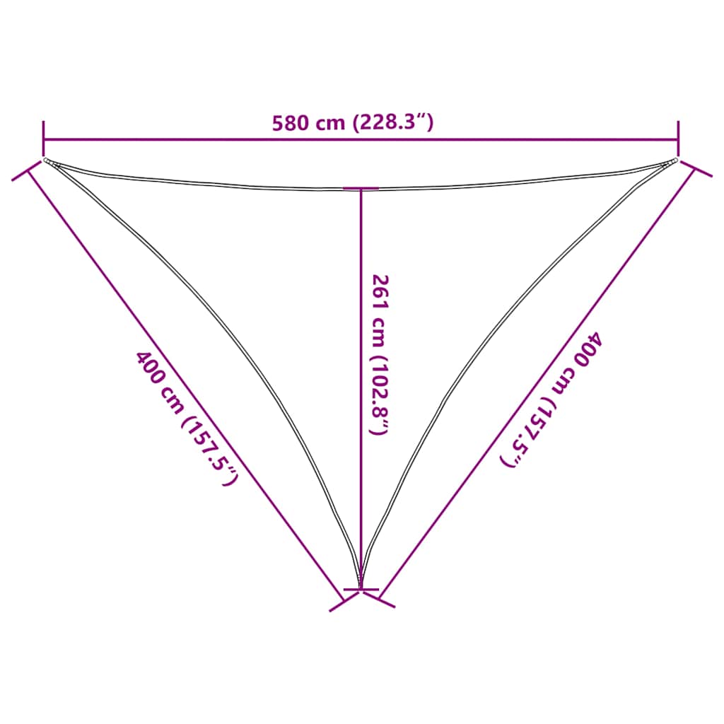 Πανί Σκίασης Κίτρινο 4 x 4 x 5,8 μ. 160 γρ./μ² από HDPE