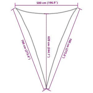 Πανί Σκίασης Κίτρινο 5 x 7 x 7 μ. από HDPE 160 γρ./μ² - Pakobazaar