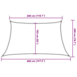 Πανί Σκίασης Κίτρινο 3/4 x 2 μ. από HDPE 160 γρ./μ² - PAKOBAZAAR