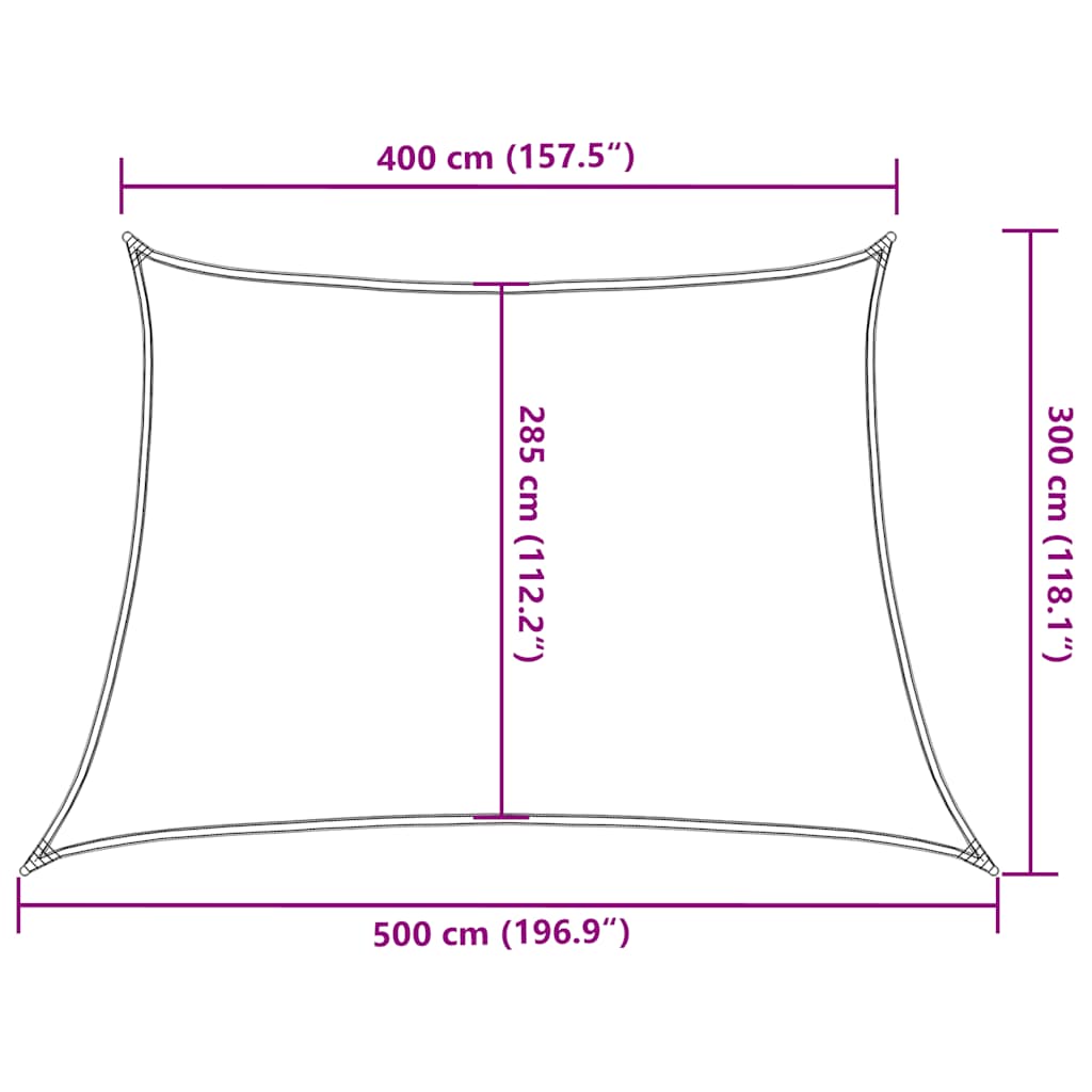 Σκίαστρο Πανί 160 g/m² Τραπεζοειδές Κίτρινο 4/5x3 μ. HDPE - Pakobazaar