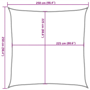 Πανί Σκίασης Κόκκινο 2,5 x 2,5 μ. από HDPE 160 γρ./μ² - PAKOBAZAAR