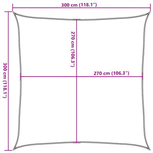 Πανί Σκίασης Κόκκινο 3 x 3 μ. από HDPE 160 γρ./μ² - Pakobazaar