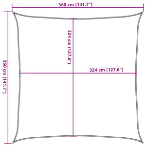 Πανί Σκίασης Κόκκινο 3,6 x 3,6 μ. από HDPE 160 γρ./μ² - Pakobazaar