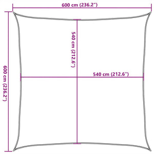 Πανί Σκίασης Κόκκινο 6 x 6 μ. από HDPE 160 γρ./μ² - Pakobazaar
