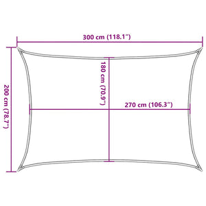 Πανί Σκίασης Κόκκινο 2 x 3 μ. από HDPE 160 γρ./μ² - Pakobazaar